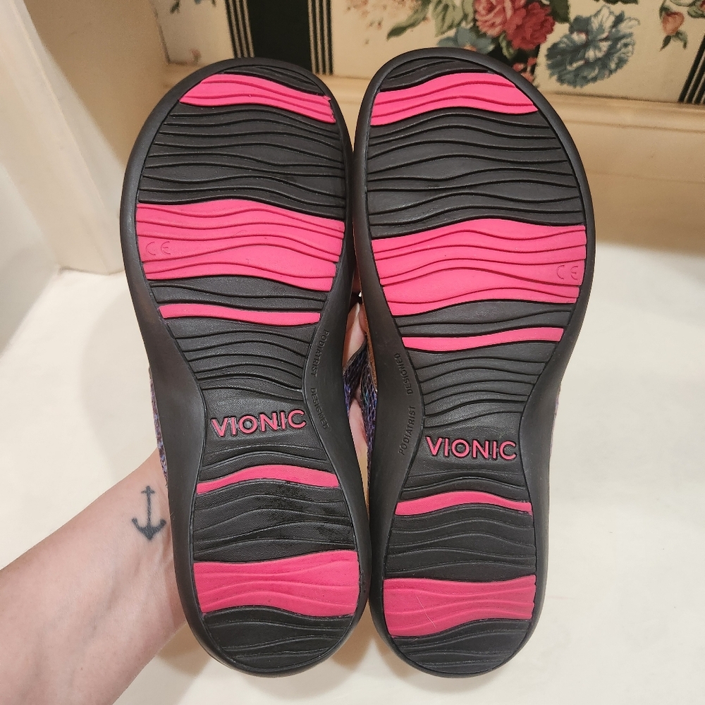 Vionic Multi-Colored Snake Skin Pattern Sz 7 Sand… - image 8